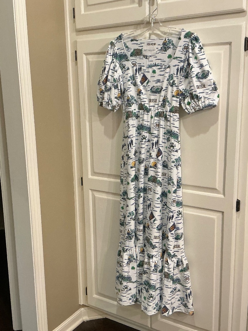 NWT Smith & Quinn Notre Dame Fighting Irish Toile Lucy Dress, size Medium
